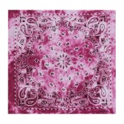 Bandana 100% coton - motif Cachemire - effet délavé - Fuchsia x1