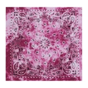 Bandana 100% coton - motif Cachemire - effet délavé - Fuchsia x1
