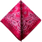 Bandana 100% coton - motif Cachemire - effet délavé - Rouge x1