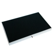Plateau 110 compartiments pour bagues 35.5x29.5cm valise de transport bijoux Noir
