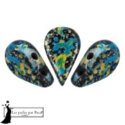 Crystal - Perles en verre Amos® par Puca® 5x8 mm - Enamel Blue Yellow x10g Perles en verre Amos® par Puca® 5x8 mm - Enamel Blue Yellow x10g