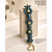 Perles en verre Amos® par Puca® 5x8 mm - Enamel Blue Yellow x10g