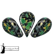 Crystal - Perles en verre Amos® par Puca® 5x8 mm - Enamel Green x10g Perles en verre Amos® par Puca® 5x8 mm - Enamel Green x10g