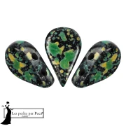Perles en verre Amos® par Puca® 5x8 mm - Enamel Green x10g