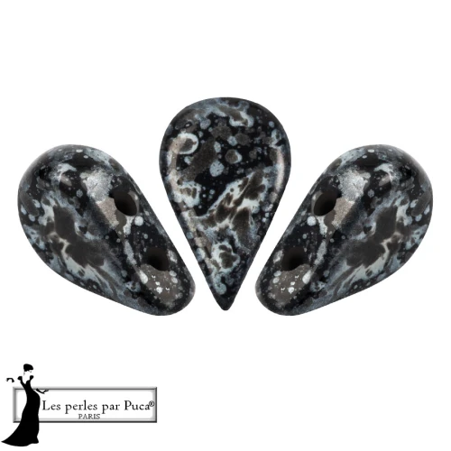 Perles en verre Amos® par Puca® 5x8 mm - Enamel Grey x10g