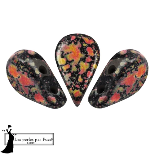 Perles en verre Amos® par Puca® 5x8 mm - Enamel Orange x10g