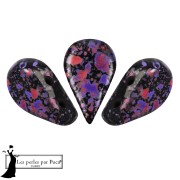 Perles en verre Amos® par Puca® 5x8 mm - Enamel Purple and Red x10g