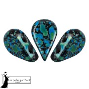 Perles en verre Amos® par Puca® 5x8 mm - Enamel Turquoise x10g