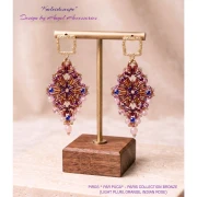 Perles en verre Piros® par Puca® 2x5 mm - Bronze Light Plum x10g