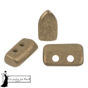 Crystal - Perles en verre Piros® par Puca® 2x5 mm - Gold Metallic Mat x10g Perles en verre Piros® par Puca® 2x5 mm - Gold Metallic Mat x10g