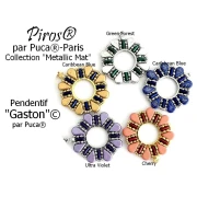 Perles en verre Piros® par Puca® 2x5 mm - Gold Metallic Mat x10g
