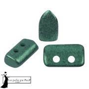 Crystal - Perles en verre Piros® par Puca® 2x5 mm - Green Forest Metallic Mat x10g Perles en verre Piros® par Puca® 2x5 mm - Green Forest Metallic Mat x10g