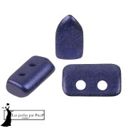 Crystal - Perles en verre Piros® par Puca® 2x5 mm - Royal Blue Metallic Mat x10g Perles en verre Piros® par Puca® 2x5 mm - Royal Blue Metallic Mat x10g