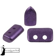 Crystal - Perles en verre Piros® par Puca® 2x5 mm - Ultra Violet Metallic Mat x10g Perles en verre Piros® par Puca® 2x5 mm - Ultra Violet Metallic Mat x10g