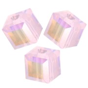 Cubes PureCrystal 5601 4 mm - Rose Water Opal Shimmer x8