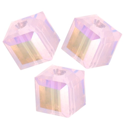 Cubes PureCrystal 5601 4 mm - Rose Water Opal Shimmer x8