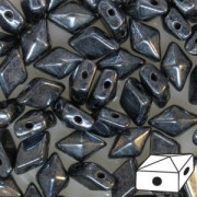 Diamonduo 2-hole 5x8 mm Jet Hematite x10g|raw }}