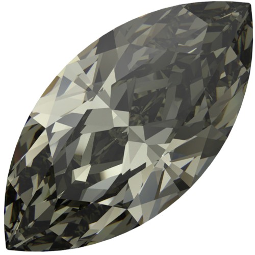 Navette PureCrystal 4210 10x5 mm - Black Diamond x1