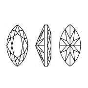 Navette PureCrystal 4210 10x5 mm - Emerald x1