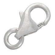 Fermoir mousqueton 7 mm avec anneau ouvert - Argent 925 x1