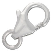 Fermoir mousqueton 8 mm avec anneau ouvert - Argent 925 x1