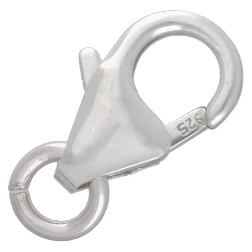 Fermoir mousqueton 8 mm avec anneau ouvert - Argent 925 x1