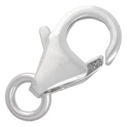 Fermoir mousqueton 10 mm avec anneau ouvert - Argent 925 x1|raw }}