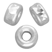 Perles rondelles Heishi diamantées 5 mm - Argent 925 x5