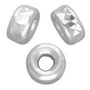 Perles rondelles Heishi diamantées 5 mm - Argent 925 x5