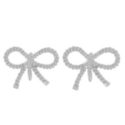 Clous d'oreilles noeuds 8x11 mm - Argent 925 x2
