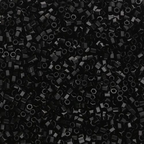 Miyuki Delica 15/0 Hex Cut DBSC0010 - Black x5g