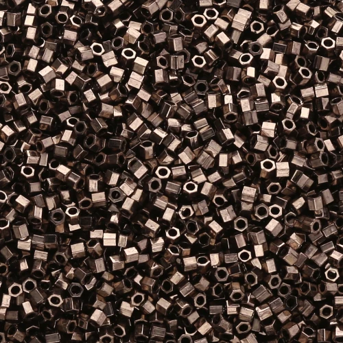 Miyuki Delica 15/0 Hex Cut DBSC0022 - Dark Bronze Metallic x5g