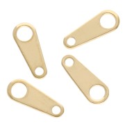 Attaches ovales 10x4 mm - Plaqué or 3 microns x4|raw }}