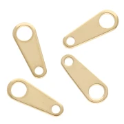 Attaches ovales 10x4 mm - Plaqué or 3 microns x4