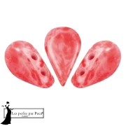 Perles en verre Amos® par Puca® 5x8 mm - Dark Peach Mishmash x10g