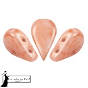 Crystal - Perles en verre Amos® par Puca® 5x8 mm - Peach Mishmash x10g Perles en verre Amos® par Puca® 5x8 mm - Peach Mishmash x10g