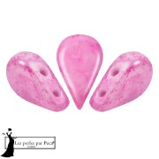 Crystal - Perles en verre Amos® par Puca® 5x8 mm - Rose Mishmash x10g Perles en verre Amos® par Puca® 5x8 mm - Rose Mishmash x10g