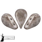 Crystal - Perles en verre Amos® par Puca® 5x8 mm - Taupe Mishmash x10g Perles en verre Amos® par Puca® 5x8 mm - Taupe Mishmash x10g