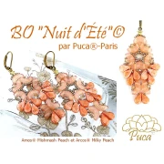 Perles en verre Amos® par Puca® 5x8 mm - Taupe Mishmash x10g