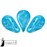 Perles en verre Amos® par Puca® 5x8 mm - Turquoise Mishmash x10g