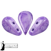 Crystal - Perles en verre Amos® par Puca® 5x8 mm - Violet Mishmash x10g Perles en verre Amos® par Puca® 5x8 mm - Violet Mishmash x10g