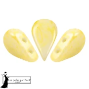 Perles en verre Amos® par Puca® 5x8 mm - Yellow Mishmash x10g