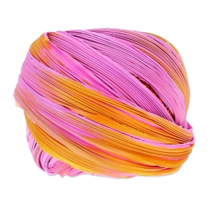Ruban twill de soie Shibori Pink Sunset x10cm