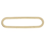 Anneaux de montage et tissage rectangle arrondi 22x6 mm - Laiton brut x1