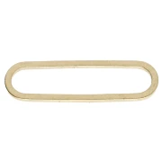 Anneaux de montage et tissage rectangle arrondi 22x6 mm - Laiton brut x1