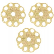 Coupelles filigranées travaillées 8 mm - Doré x20