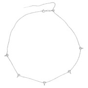 Tour de cou maille boule 1.5 mm avec 5 perles stoppeur 5 mm - Acier inox 304 x1