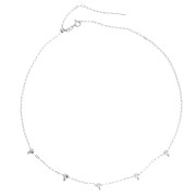 Tour de cou maille Forçat 1.6 mm avec 5 perles stoppeur 4mm Acier inox 304 x47cm