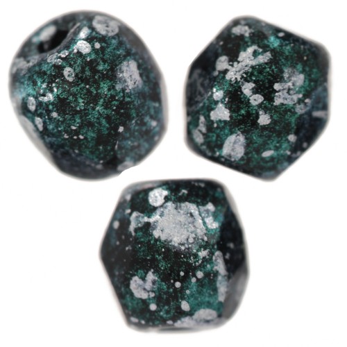 Facettes 4 mm Jet Tweedy Green x50