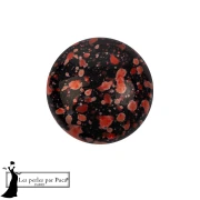 Cabochon rond en verre par Puca® 14 mm - Enamel Red x1